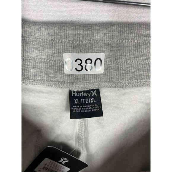 Hurley Jogger Pants Mens  Heather Boxed Relaxed Fleece Size XL Ligth Gray - Picture 6 of 8